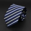 New Men's Tie Classic Red Blue Black Solid Color Stripe 7cm Jacquard Necktie Daily Wear Business Formal Wedding Tie Gift For Men.