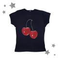 Aesthetic Summer Baby Tee Streetwear Goth Harajuku Letter Graphic Cherry Print T-shirt Vintage Crop Tops Women 2000s Y2K Clothes.