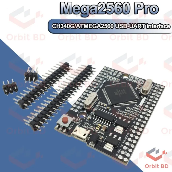 Arduino Mega 2560 PRO (Embed) CH340G ATmega2560 16AU Development Module Board For Electronics Projects DIY Electrical Circuitry & Parts