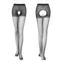 Woman's socks For silk ultra thin fully transparent black silk socks.