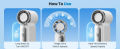 X688 Mini Handheld Fan, Portable USB Rechargeable Pocket Cooling Fan(Multi-Color).