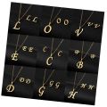 Hot Selling custom Jewelry sets Gold plated Stainless Steel 26 Letter Pendant Initial Necklace Stud Earrings Set For Women Gift. 
