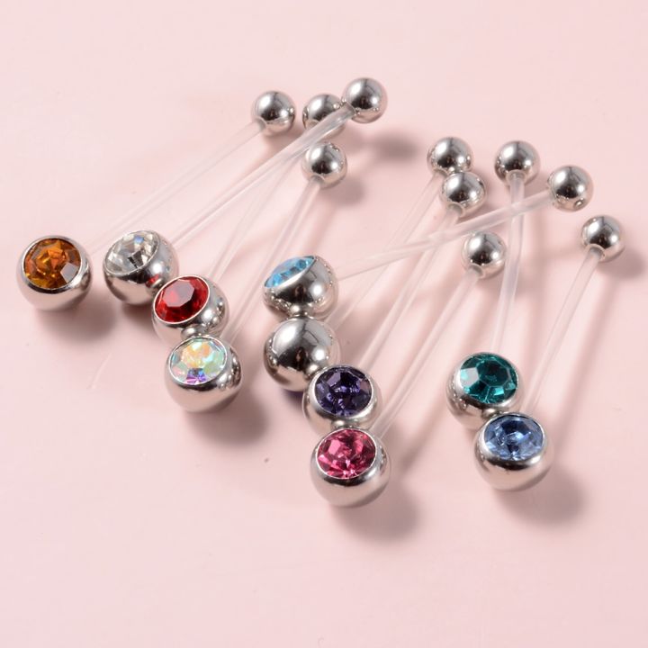 12Pcs%20Acrylic%20Flat%20CZ%20Gem%20Bioplast%20Flexible%20Pregnancy%20Navel%20Belly%20Button%20Rings%20Piercing%20Charming%20Navel%20Bar%20Body%20Jewelry%2014g%20-%20Image%208