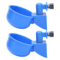 Automatic Chicken Waterer Kit, Anti Rust  2Pcs Automatic Chicken Water Cup for Poultry Farming. 