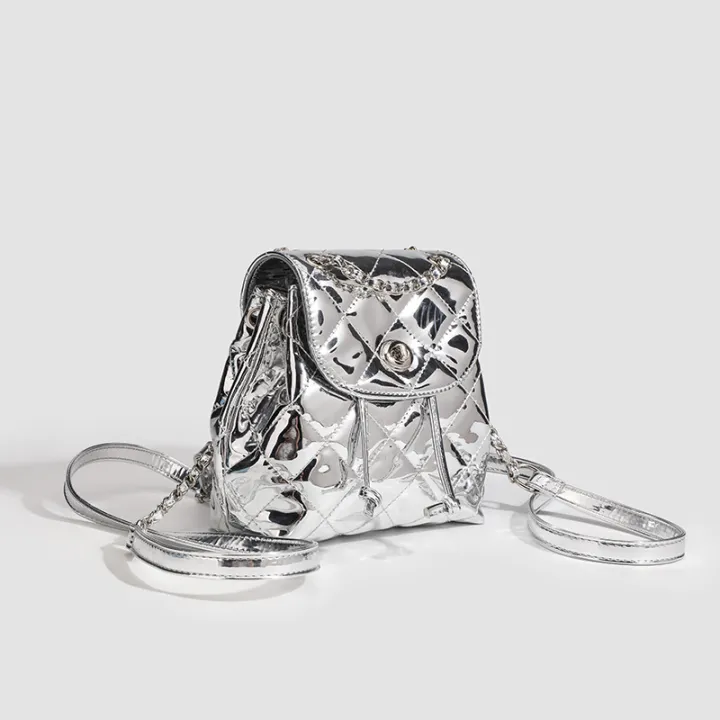 Patent%20leather%20shiny%20quilted%20embroidery%20thread%20women's%20backpack%202024%20new%20trendy%20and%20versatile%20chain%20backpack%20mini%20student%20school%20bag%20-%20Image%202