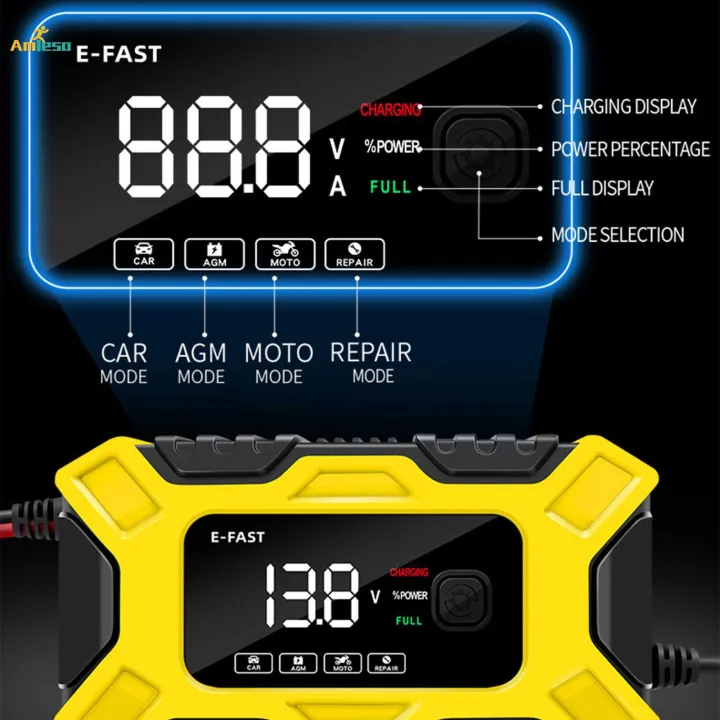 Smart%20Car%20Battery%20Charger%20Trickle%20Charger%20Protection%20Versatile%20Battery%20Maintainer%20for%20Yellow%20-%20Image%204