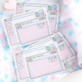 Stationery Notepad DI80 pcs/pack Cute Cartoon Y Scrapbook Diary Planner Decorative No Sticky Notes Leave a Message for Students.