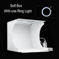 【YIYANGMAOYI111】Mini Photobox Studio LED Panel Photo Light White Soft Ring Light Folding Portable Lightbox Shooting Tent Photography.
