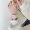 Japanese Minimalist Style Niche Design Creative Fashionable Macaron Color Square Watch Multicolored PU Watchband Quartz Watch Women Casual Watch 1Pcs.