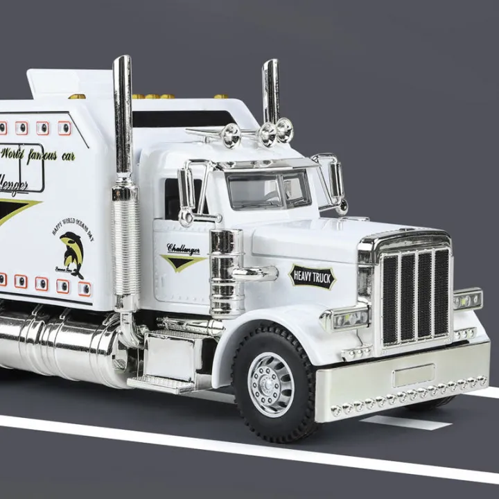New%201/24%20Alloy%20Trailer%20Truck%20Head%20Car%20Model%20Diecast%20Metal%20Container%20Truck%20Engineering%20Transport%20Vehicles%20Car%20Model%20Kids%20Toy%20Gift%20-%20Image%203
