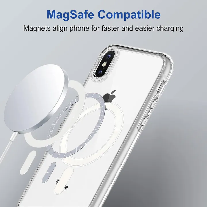 For%20Apple%20iPhone%20X%20/%20Apple%20iPhone%20XS%20MagSafe%20Shockproof%20Compatible%20Transparent%20Slim%20Fit%20Wireless%20Charging%20supported%20Frosted%20Border%20Phone%20Back%20Case%20Mobile%20Cover%20-%20Image%206