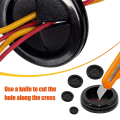 52Pcs 6 Sizes Rubber Grommets for Wiring,Rubber Grommet Kit,Double Sided Round Rubber Plugs. 