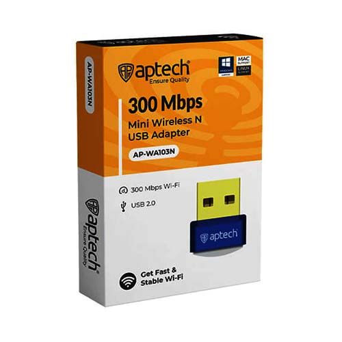 Aptech AP-WA103N 300Mbps Wireless Wifi USB Adapter | Daraz.com.bd
