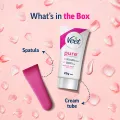 Veet Pure™ Hair Removal Cream 25g Normal Skin for Body & Legs, Freshest Smell with Organic Aelo Vera and Rose Extract, Dermatologically Tested. 