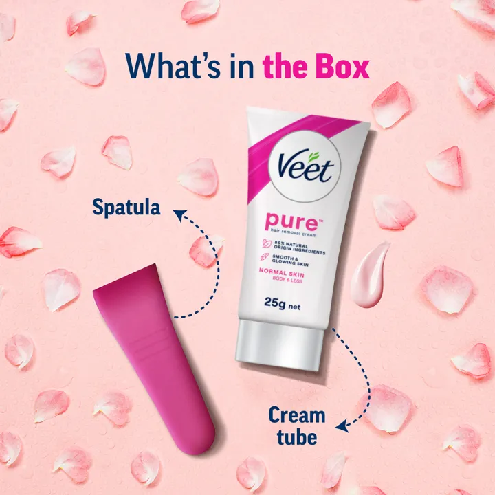 Veet%2025gm%20Normal%20Skin%20Hair%20Removal%20Cream%20for%20Body%20&%20Legs,%20Freshest%20Smell%20with%20Organic%20Aelo%20Vera%20and%20Rose%20Extract,%20Dermatologically%20Tested%20-%20Image%206