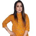 Exclusive Designed Long Kurti High Neck Pocket Cotton Screen Print Trending and Comfortable- Comfortable And Stylish - Premium Quality.
