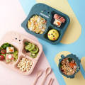 RHS Online 6PCS Baby Eco-friendly Dinnerware Cute Dinosaur Cutlery Plate Bowl Cup Fork Spoon Children Feeding Tableware Set. 