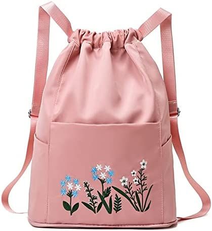 JAKEJAY%20Sports%20Bags%20Women's%20Gym%20Drawstring%20Folding%20Large%20Water%20Pool%20Swimming%20Yoga%20Travel%20Training%20Bolsas%20for%20Men's%20Waterproof%20Backpack%20(Color%20:%20Pink%201%20-%20Image%206