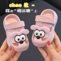 Cartoon Children Slippers Summer Indoor Non-Slip Soft Bottom Baby Boys' Hole Shoes Closed Toe Infant Girls Sandals.