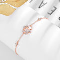 Autumn new maple leaf bracelet women's sterling silver forest series rose gold geometric Korean version ins small fresh leaf hand jewelry. 
