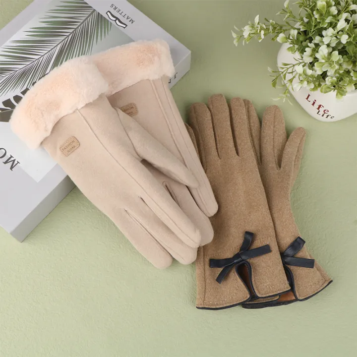 Women's%20Winter%20Gloves%20Plus%20Velvet%20Thicken%20Warm%20Touchscreen%20Gloves%20Cashmere%20Rabbit%20Fur%20Wrist%20Windproof%20Cycling%20Driving%20Mittens-Cola%20Kids%20-%20Image%202