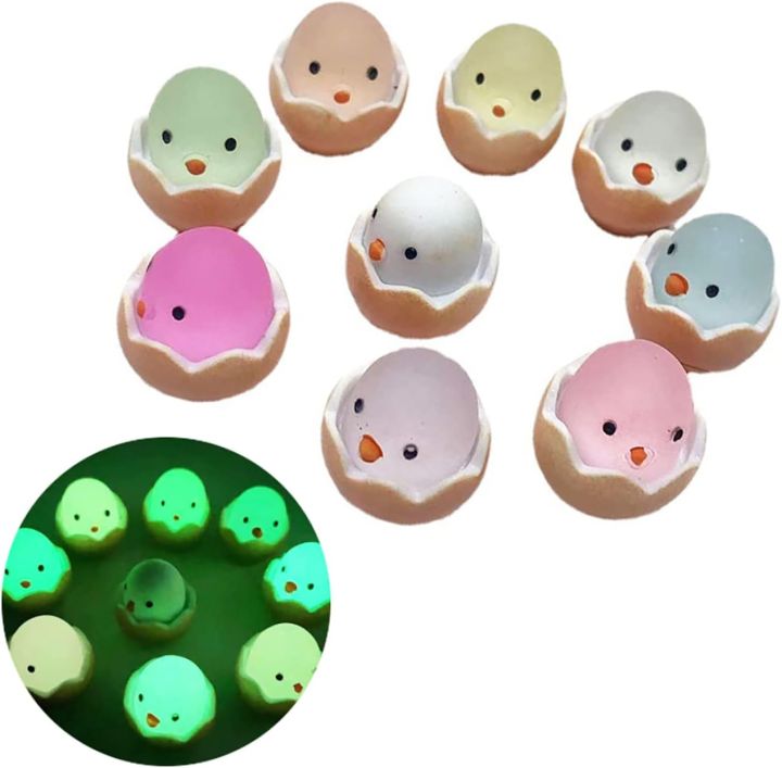 06%20pcs%20Luminous%20Cute%20Eggshell%20/Cartoon%20Chicken%20Night%20glow%20Egg/%20chick%20White%20Resin%20Car%20Decoration%20Accessories%20Car%20Ornaments%20Children%20Surprise%20Gift%20Glow%20at%20night%20-%20Image%202