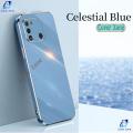 For Tecno Spark 8C Luxury 6D Plating Soft Casing Silicone Square Frame Phone Case For Tecno Spark 8C Back Cover (Back Case Cover For Smartphone).