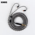 Xinhs 8 Core 5n Single Crystal Copper Silver Plated Wire Headphone Upgrade Cable.