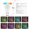 GU10 Spotlight 8W LED Bulb Tuya WiFi Smart or Remote Control RGB  Dimmable Light Lamp RGBCW For Alexa Google Home Deroration. 