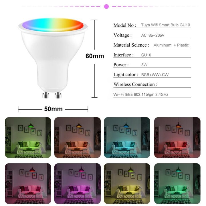 GU10%20Spotlight%208W%20LED%20Bulb%20Tuya%20WiFi%20Smart%20or%20Remote%20Control%20RGB%20%20Dimmable%20Light%20Lamp%20RGBCW%20For%20Alexa%20Google%20Home%20Deroration%20-%20Image%204