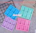Silicone soap mold 6 even rectangular for suffron Handmade soap. 