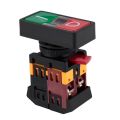 AC 220V Yellow Light Momentary Push Button Switch 1 NO 1 NC.