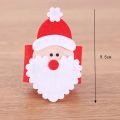 Napkin Holder Buckle Eye-catching Xmas Soft Santa Clause Shape Serviette Ring.