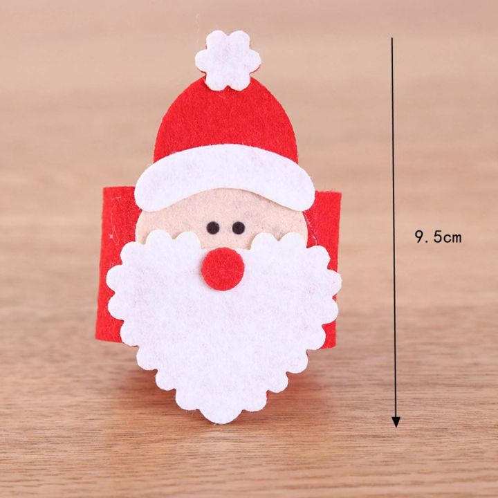 Napkin%20Holder%20Buckle%20Eye-catching%20Xmas%20Soft%20Santa%20Clause%20Shape%20Serviette%20Ring%20-%20Image%207