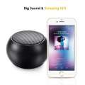 Round Shape Clear Sound Quality Heavy Bass Wireless Speaker Metal Body Portable Mini Bluetooth Speaker. 