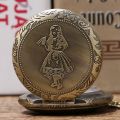 Cute Alice In Wonderland Design Pocket Watch Women Girl Watches Pendant Clock High Quality P951. 