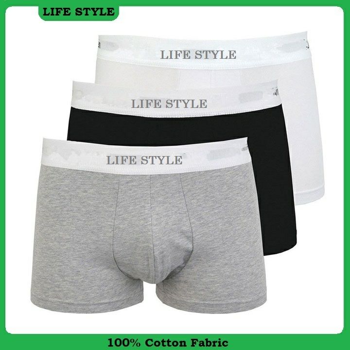 3 Piece Set Cotton Boxer Underwear for Men - Boxer - Under Wear