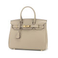 New Large Capacity Lychee Pattern Kelly Birkin Bag Cattlehide Leather Surface Fashion All-Match Trendy One-Shoulder Handbag.