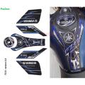 Yamaha FZ150I V3 Tank Pad Protector Sticker - Black & Blue. 