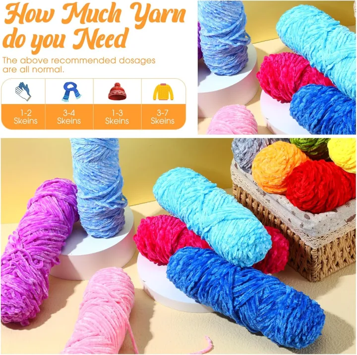 KGS%20100%25%20CHINA%20Microfiber%20Chenille%20CHINA%20Velvet%20Yarn%20%7C%20100%20gm%20%7C%20Crocheting%20and%20Knitting%20Chenille%20Velvet%20Yarn%20%7C%20Hook%20Size%204.0%20mm-5.0mm%20-%20Image%205