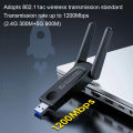 1200Mbps USB 3.0 Wireless Network Card Dual Band 2.4G 5Ghz Ethernet Adapter WiFi Adapter WiFi Dongle Dual Antenna for PC Laptop.