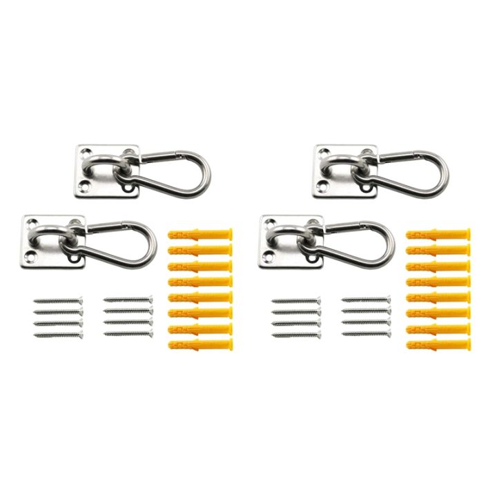 SRIWEN%204%20Set%20M6%20Ceiling%20Wall%20Mount%20Hanging%20Hardware%20Fitting%20Set%20U-Shaped%20Hooks%20for%20Yoga%20Hammock%20Swings%20Marine%20Yacht%20Accessories%20-%20Image%202