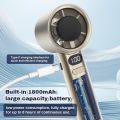 Handheld Fan High-Speed Portable Turbofan USB Rechargeable Electric Fan with Digital Display Support 120-Speeds Infinitely Adjustable for Camping Travel Home Office.