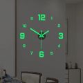 3D Luminous Wall Clock Frameless Acrylic DIY Digital Clock Wall Stickers Mute Clock for Living Room Bedroom Office Wall Decor.
