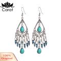 Carat Minimalist Style Earrings Bohemian Rhinestone Waterdrop Earrings Exaggerated Vintage Style Ear Decoration for Women Perfect for Vacation Buyers' Favorite Hollow Out Earrings. 