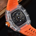 Richard RM Shake Fast Selling 6-pin Quartz Watch Barrel Hollow Fashion Non-mechanical Watch in stock Transparent Watch. 