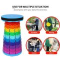 Outdoor Foldable  Rainbow Telescopic Stool Retractable Portable Foldable and Extendable Folding Chair Seat. 