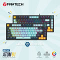 FANTECH ATOM81 MK875V2 Mechanical Gaming Keyboard- MIZU SERIES- Sky Blue And Navy Blue - Switches Blue And Red. 