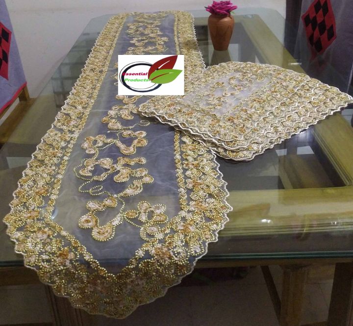 Restaurant Rack Table Runner Gorgeous Work Dining Table Runner With 6 Pcs Mats | Daraz.com.bd