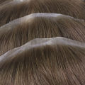 0.06mm Ultra Thin Skin Men Toupee For Forehead #4 Brown Front Hairline Patch For Male Human Hair Wig Capillary Prosthesis Peruk. 
